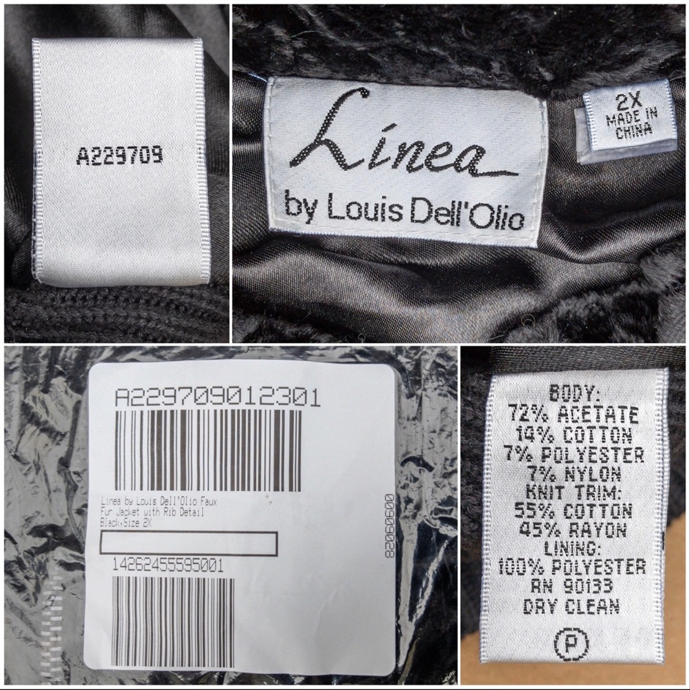 ❌SOLD❌Linea Faux Fur Jacket with Rib Detail 2X NEW - Picture 5 of 8